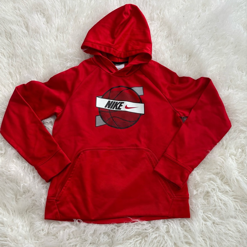 Boys Nike Red Hoodie Sweatshirt Boys Large